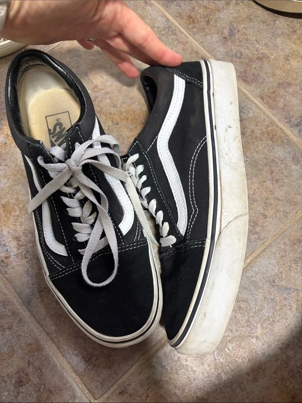 Vans Black & White Old Skool Skate Sneakers